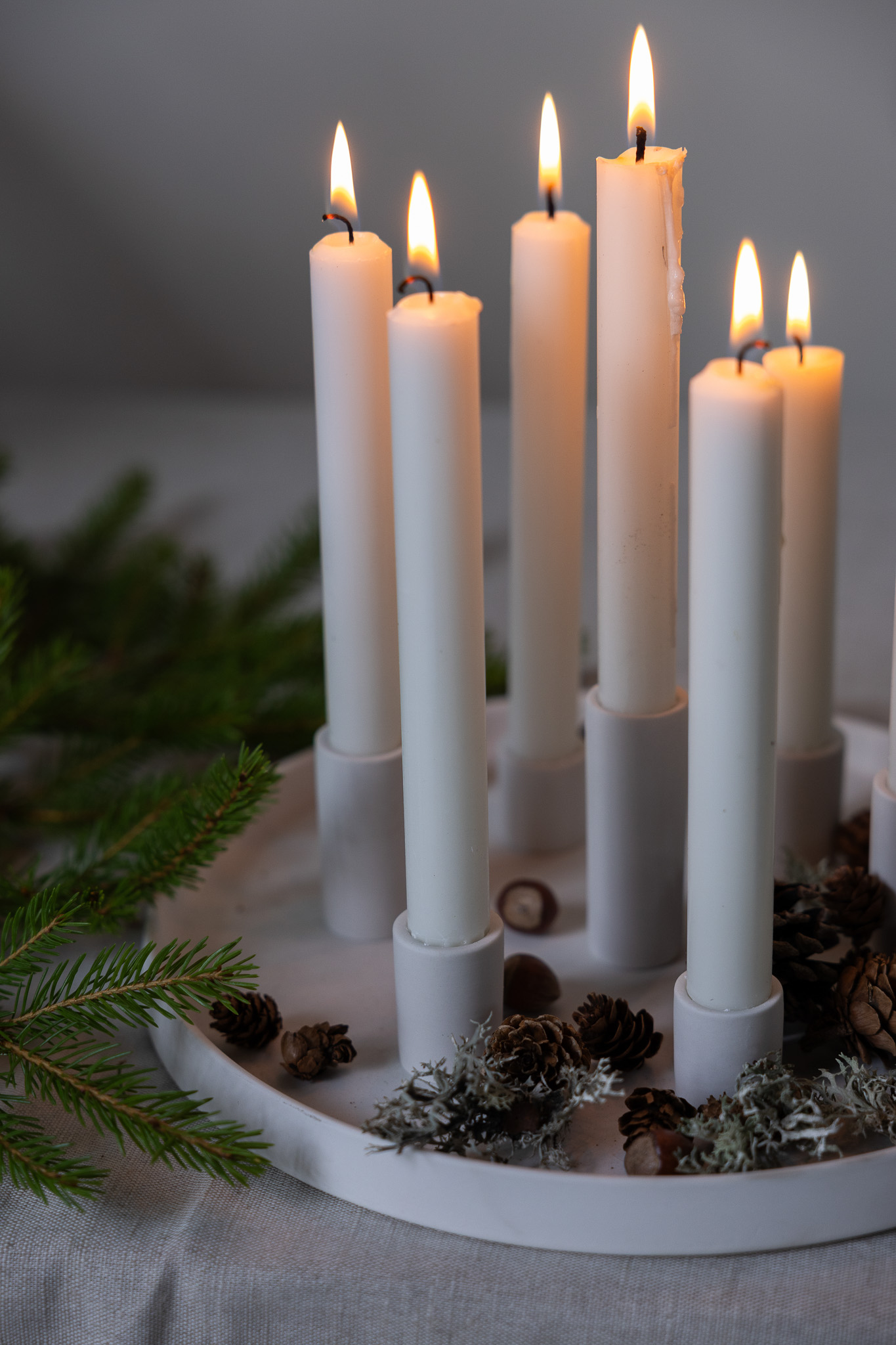 Lingsberg Advent Candle Holder - Candle Holder - White - Ø 29 cm - 11