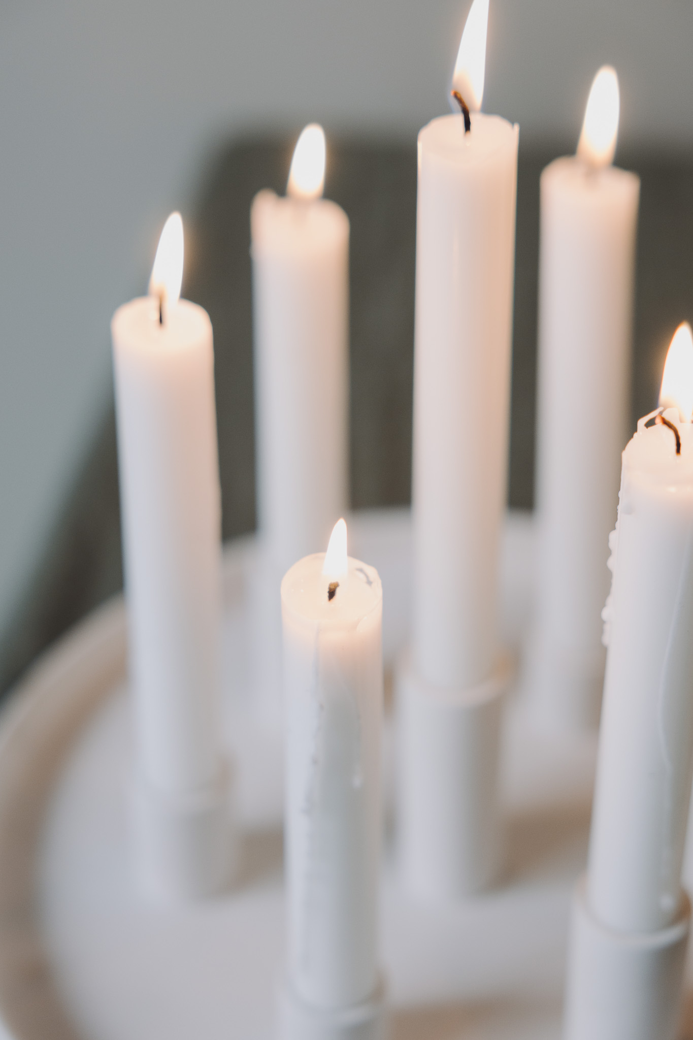 Lingsberg Advent Candle Holder - Candle Holder - White - Ø 29 cm - 15