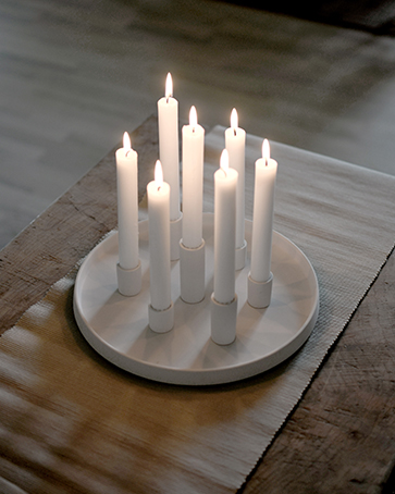 Lingsberg Advent Candle Holder - Candle Holder - White - Ø 29 cm - 7