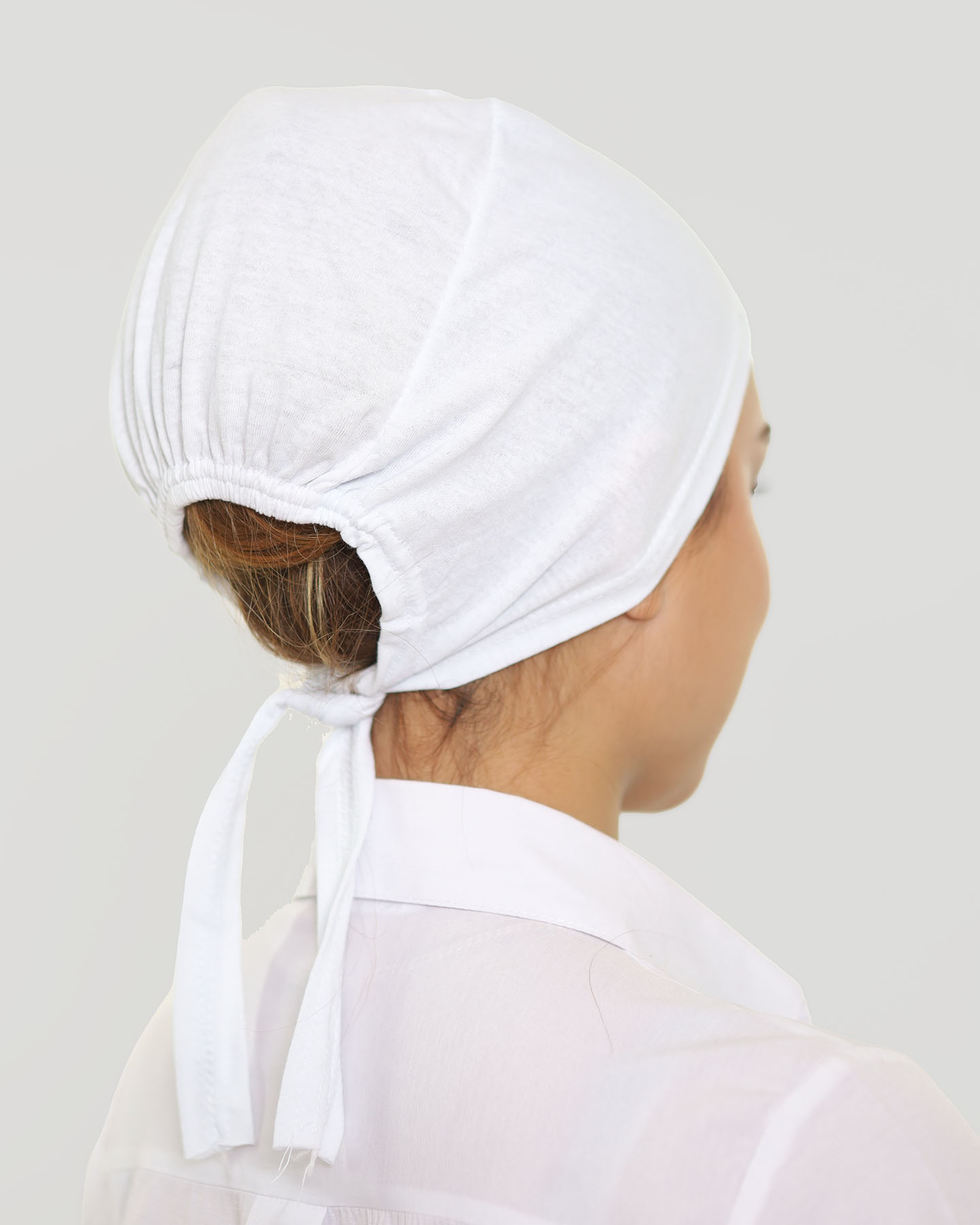 Cap - Tie-back - White - 2