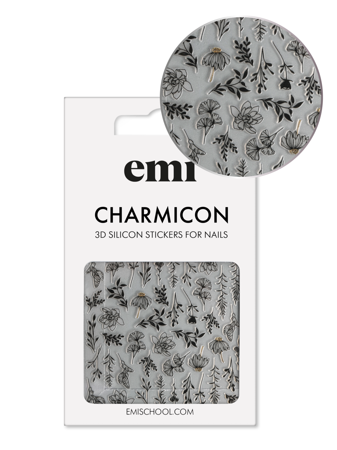 Charmicon 3D Silicone Stickers #191 Autumn Tenderness_Black