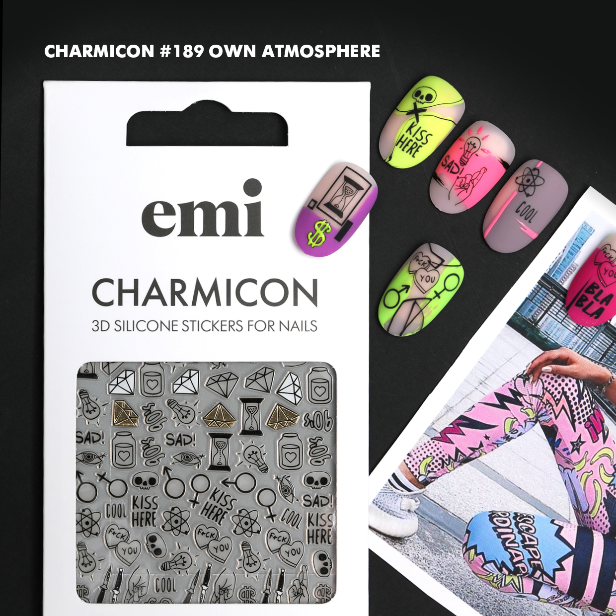 Charmicon 3D Silicone Stickers #189 Оwn Atmosphere - 2