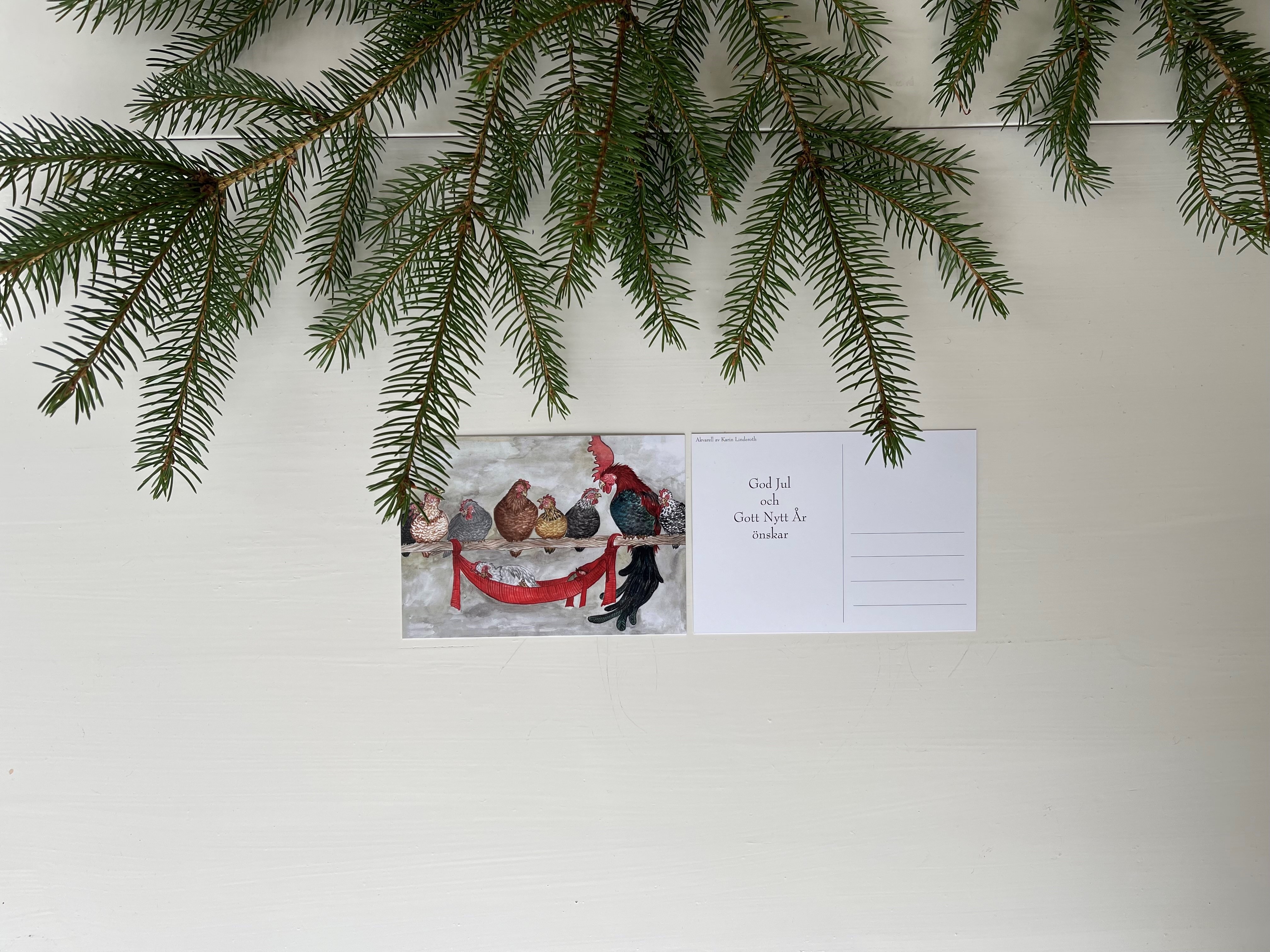 Julkort "God julnatt" - 2