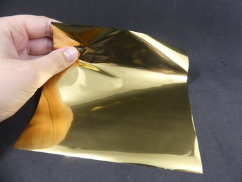 Metallisk spegeleffektfolie 12 ark - Guld