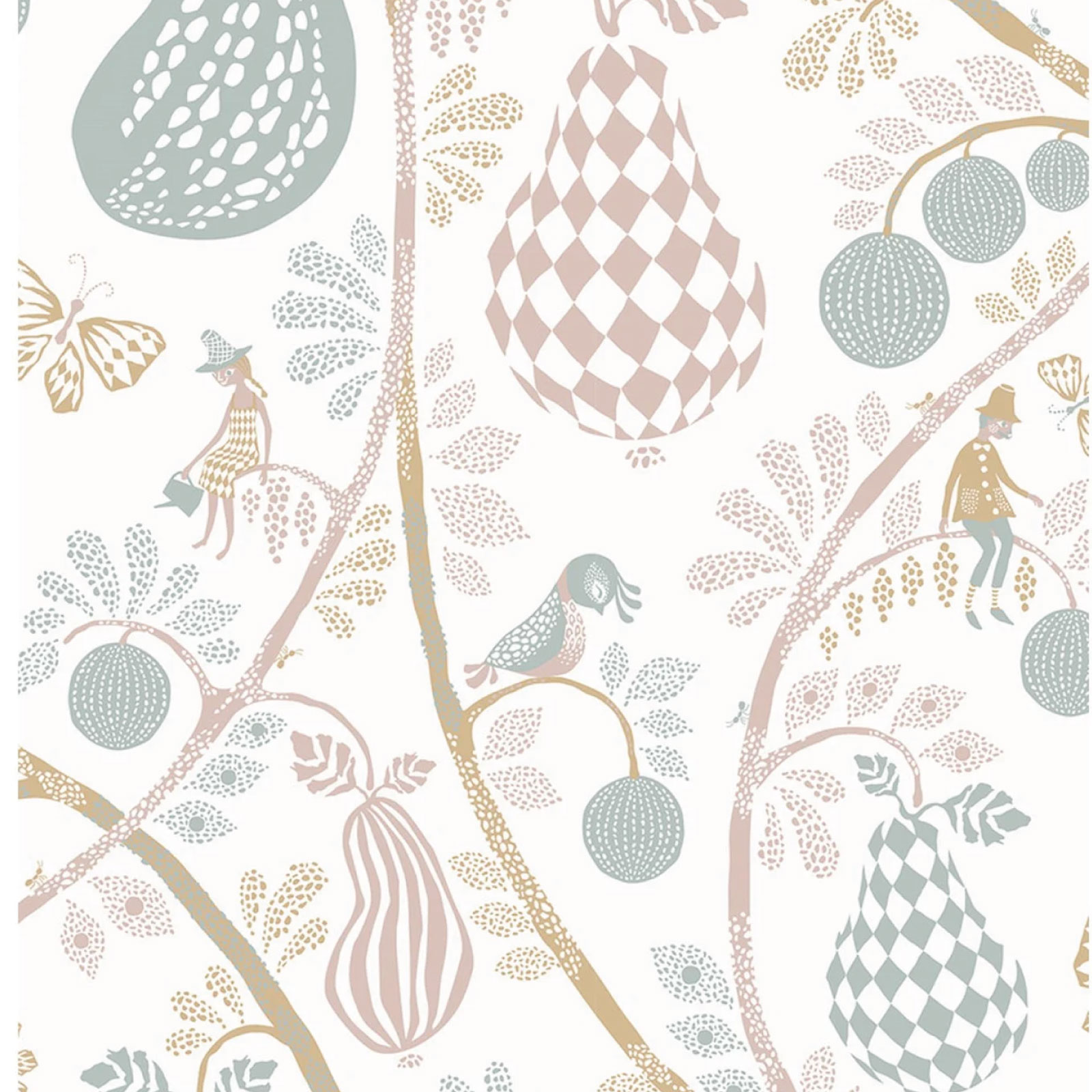 TAPET FRUIT GARDEN, White Pastel