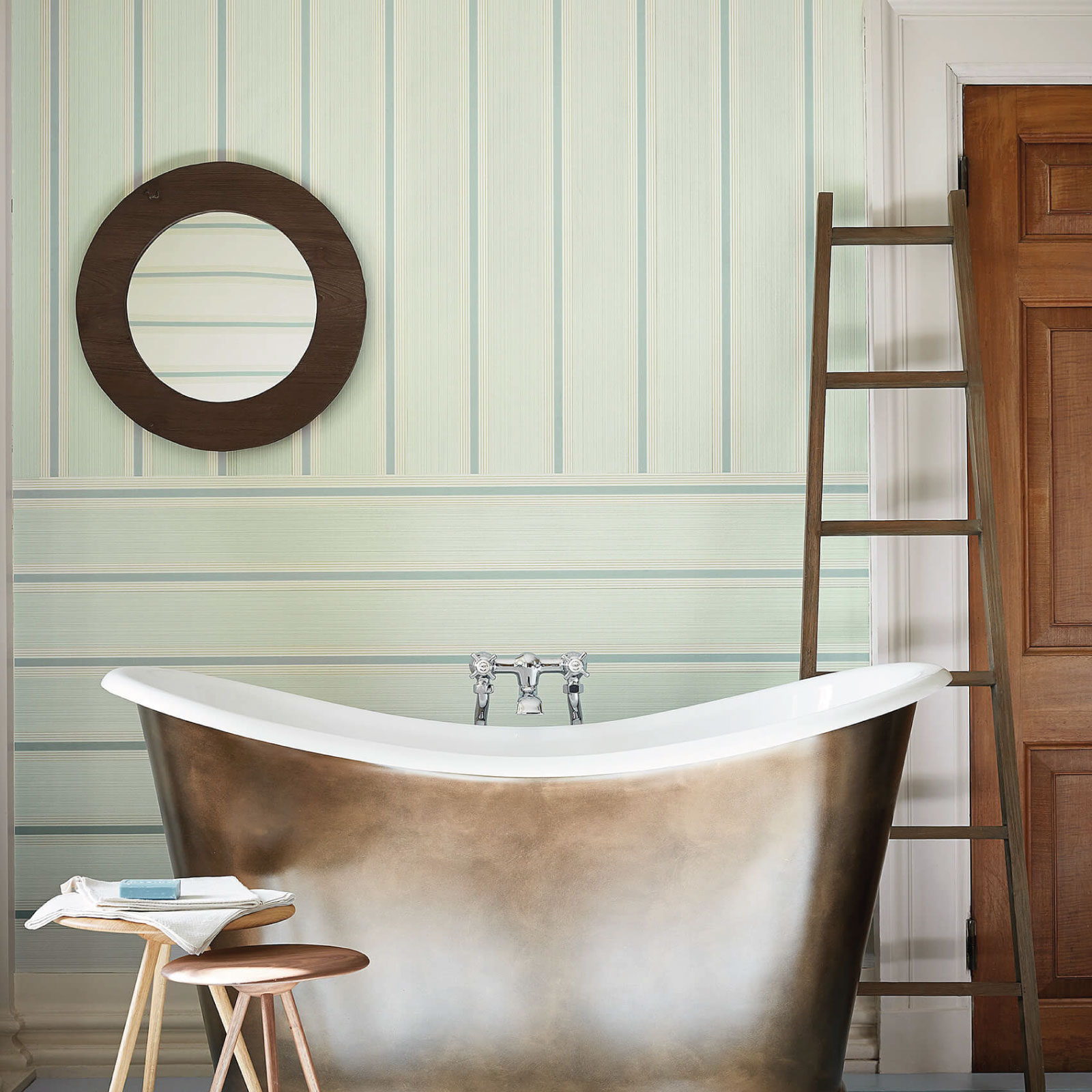 TAPET CAVENDISH STRIPE - BRUSH BLUE