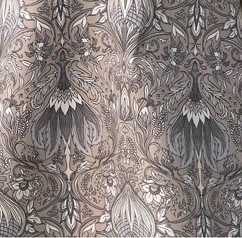 Gardinlängder grå Morris 2 st Art deco Jugend Art Noveau lantlig stil