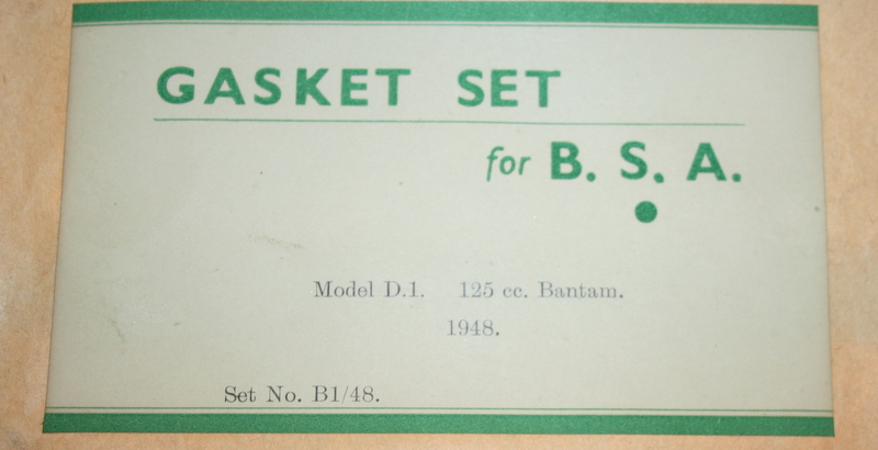 Sæt med pakninger BSA 125 cc Bantam 1948 NOS - 2
