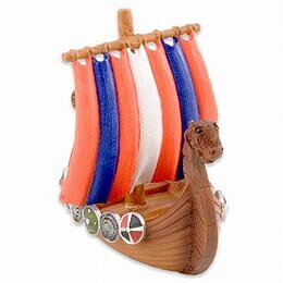 VIKINGSKEPP NORGE SEGEL POLYSTONE  12cm