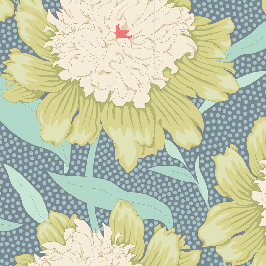 Tilda Gardenlife  Bowl Peony  Green