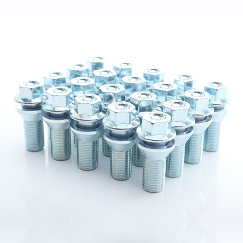 Hjulbult med lös kona M15x1,25 Silver 20st   - 2