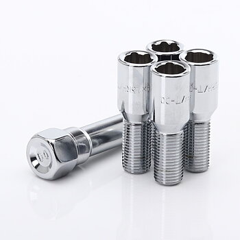 Stöld skydds bultar JR ATB1 - M12x1,5 Chrome - 4st