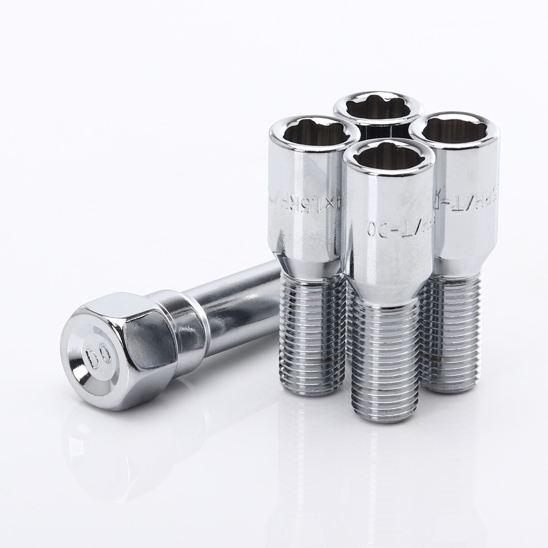 Stöld skydds bultar JR ATB1 - M14x1,5 Chrome - 4st
