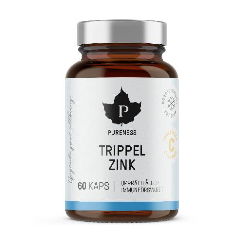 Trippel Zink med tre olika former av zink från Pureness 30mg 60 kapslar