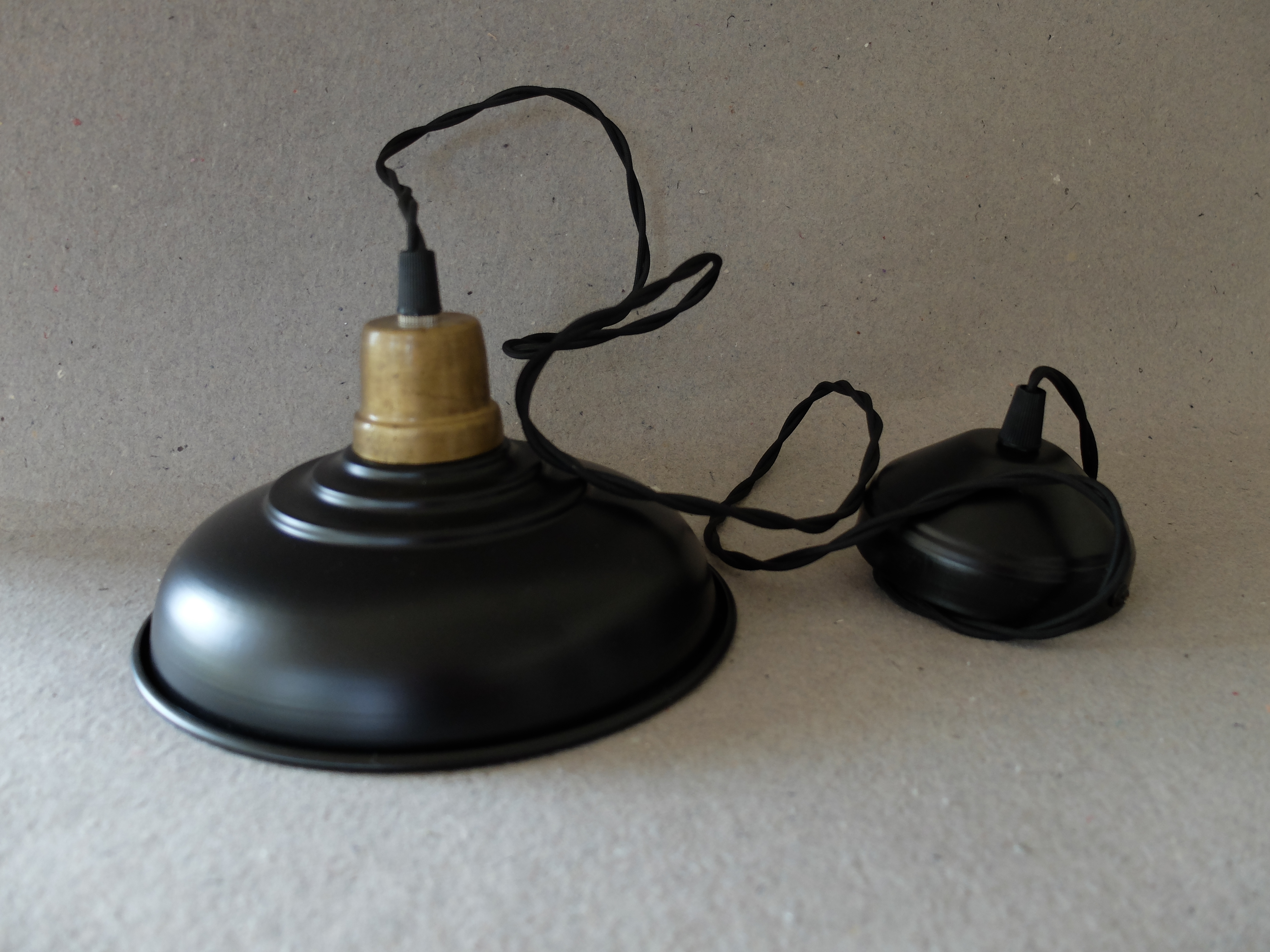 Taklampa/svart/Old - 2