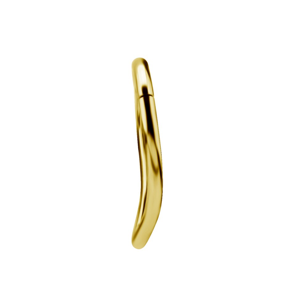 Oval clicker i guld och kirurgiskt stål till smiley, helix eller din örpiercing i örsnibben