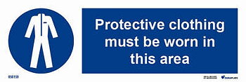 IMO-sign "Protective clothing must be worn in this area" - IMPA 33.5677