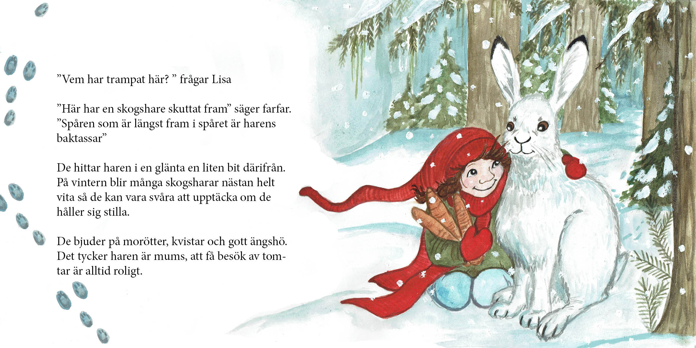 Julkortssaga "Vem har trampat här?" - 4