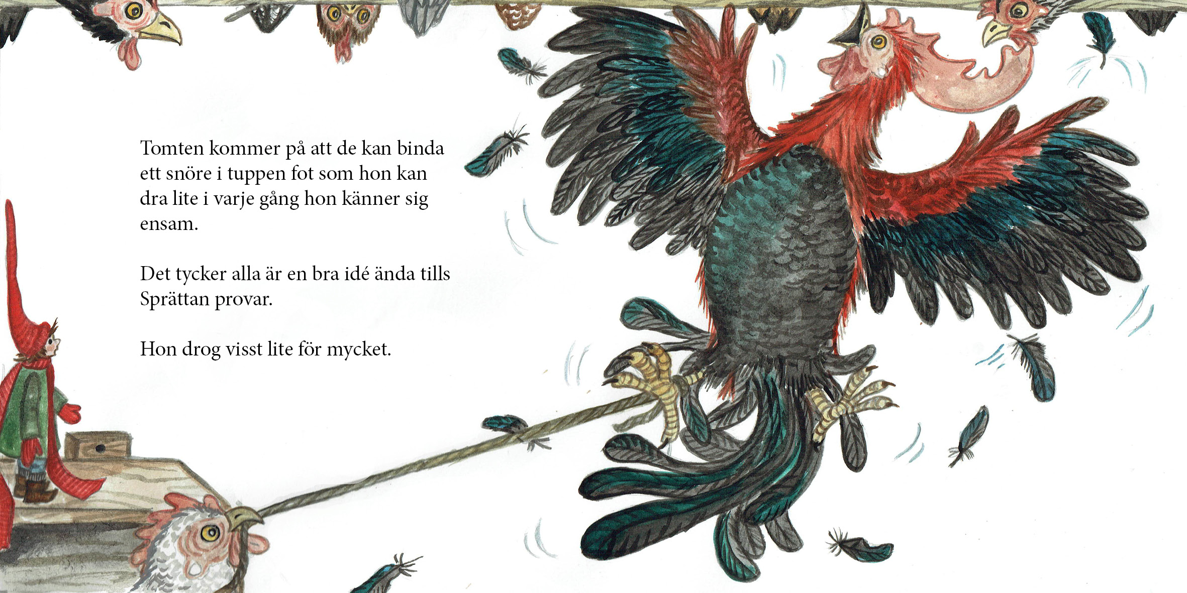 Julkortssaga "Sprättan håller alla vakna" - 4