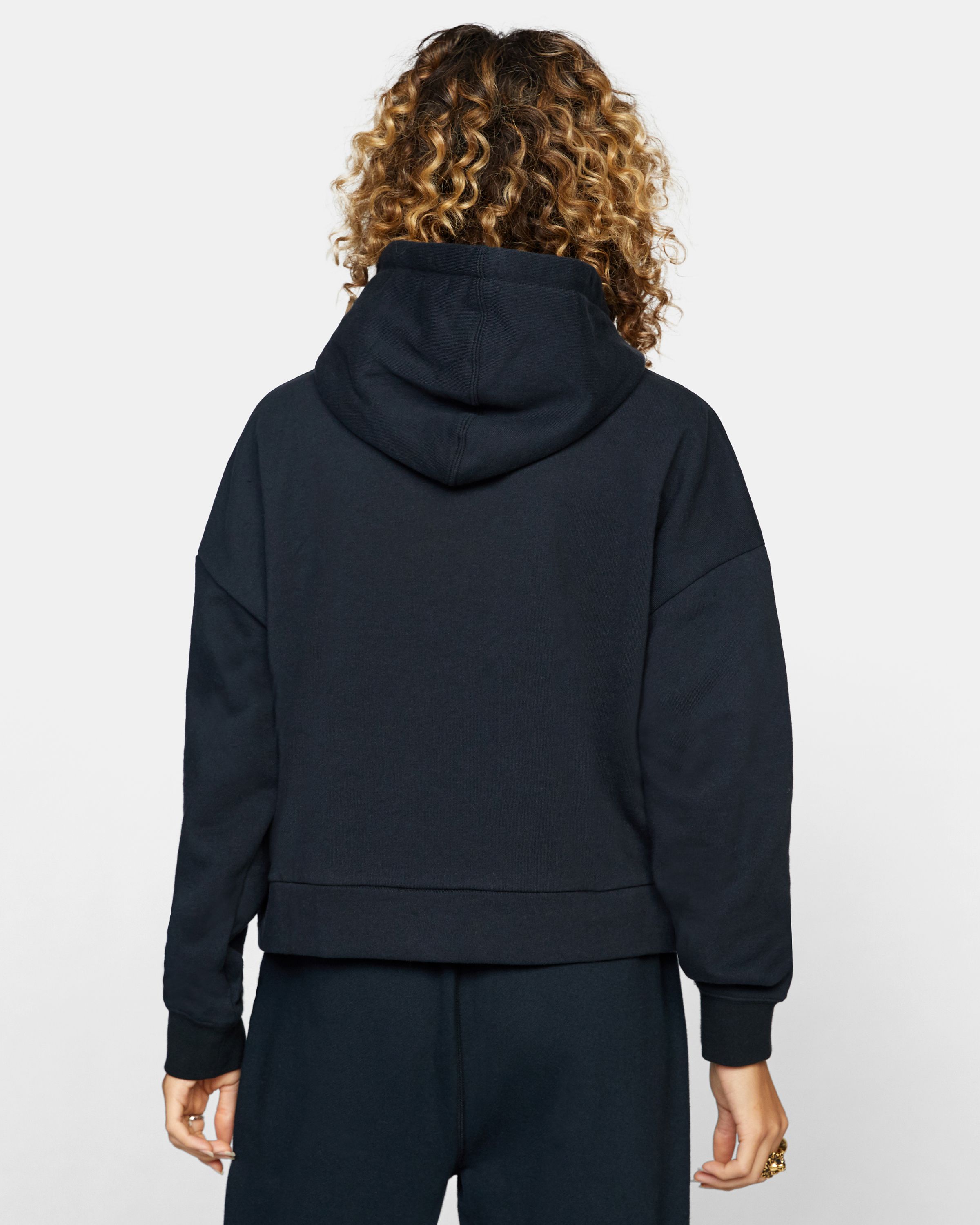 RVCA Women Matt Leines Tiger Face Hoodie True Black - 2