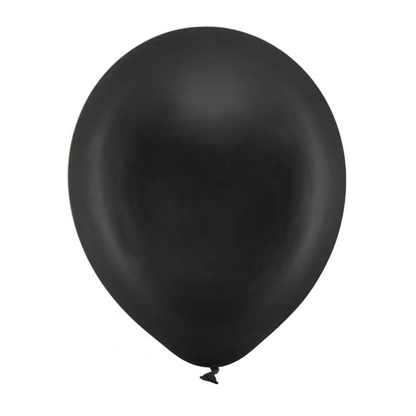 Ballonger pastell | 30 cm | 10-pack | Svart