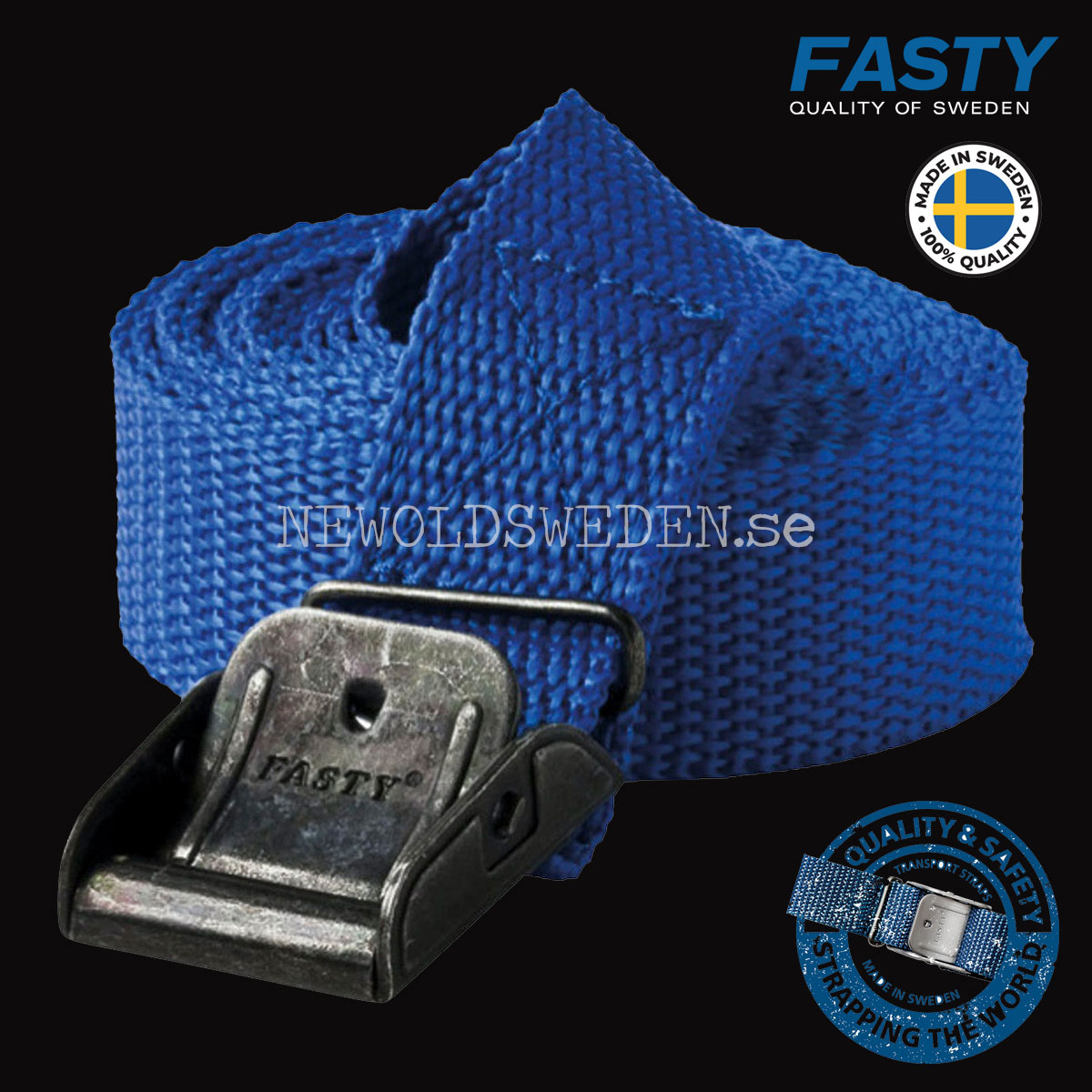 SPÄNNREM 0,5 meter x 20 mm Blå 300 kg FASTY
