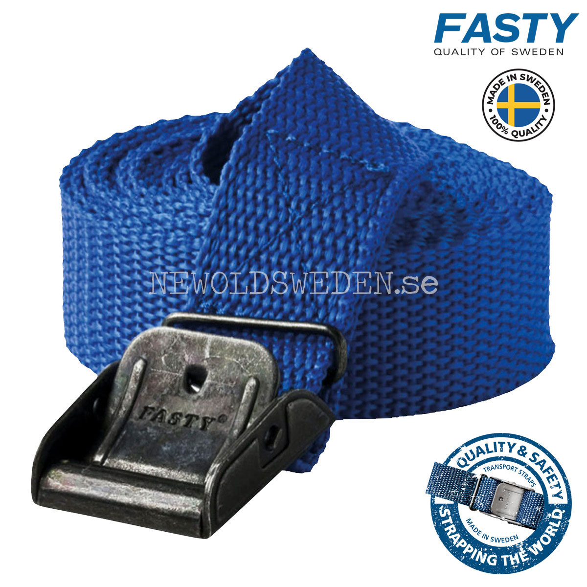 SPÄNNREM 0,5 meter x 20 mm Blå 300 kg FASTY - 3