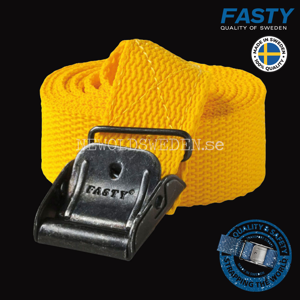 SPÄNNREM 1 meter x 20 mm Gul 300 kg FASTY