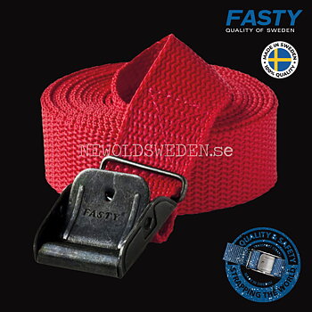 SPÄNNREM 2 meter x 20 mm Röd 300 kg FASTY