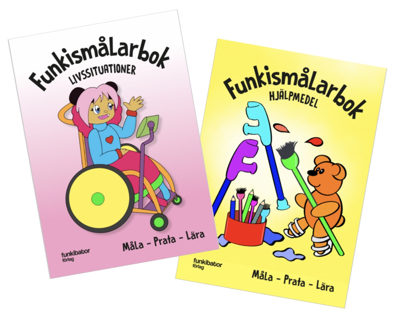 Set med två olika Funkismålarböcker