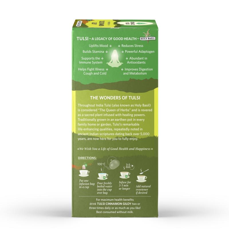 Tulsi Cinnamon Giloy Eko., 25 tepåsar Organic India - 3