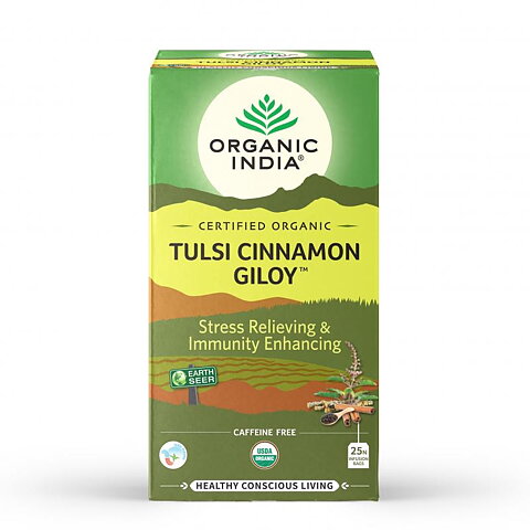 Tulsi Cinnamon Giloy Eko., 25 tepåsar Organic India