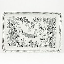 Raija Uosikkinen (Emilia 1959) Rectangular Dish with Graphic Motif 32 cm
