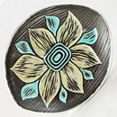 Mari Simmulson (Solblomma 1961) Oval Sunflower Dish 22 cm
