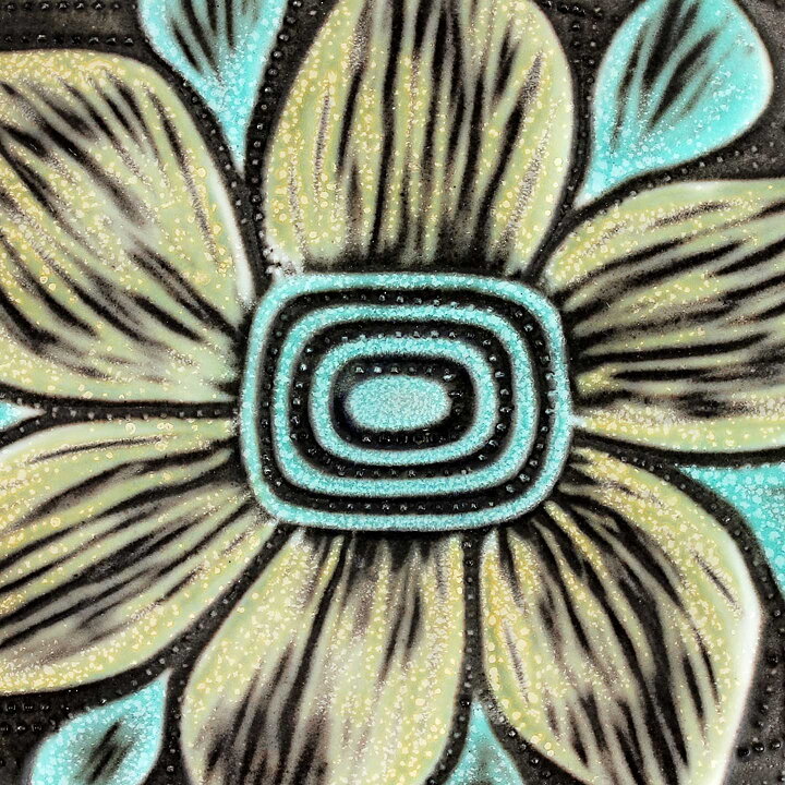 マリ・シムルソン Solblommaシリーズ　お花の楕円のお皿  (22cm)  1961年