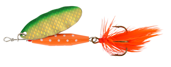 reflex red En av de mest klassiska spinnarna genom historien. Tillverkade av ABU Garcia. 12g green gold
