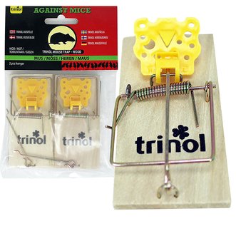 Musfällor trä 2-pack trinol