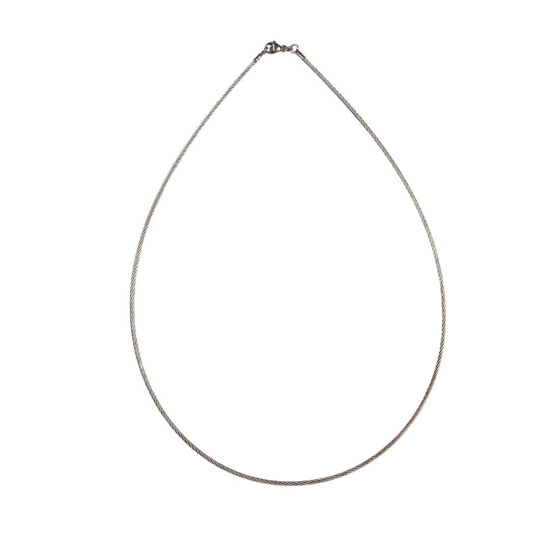 Kabel halslänk silver
