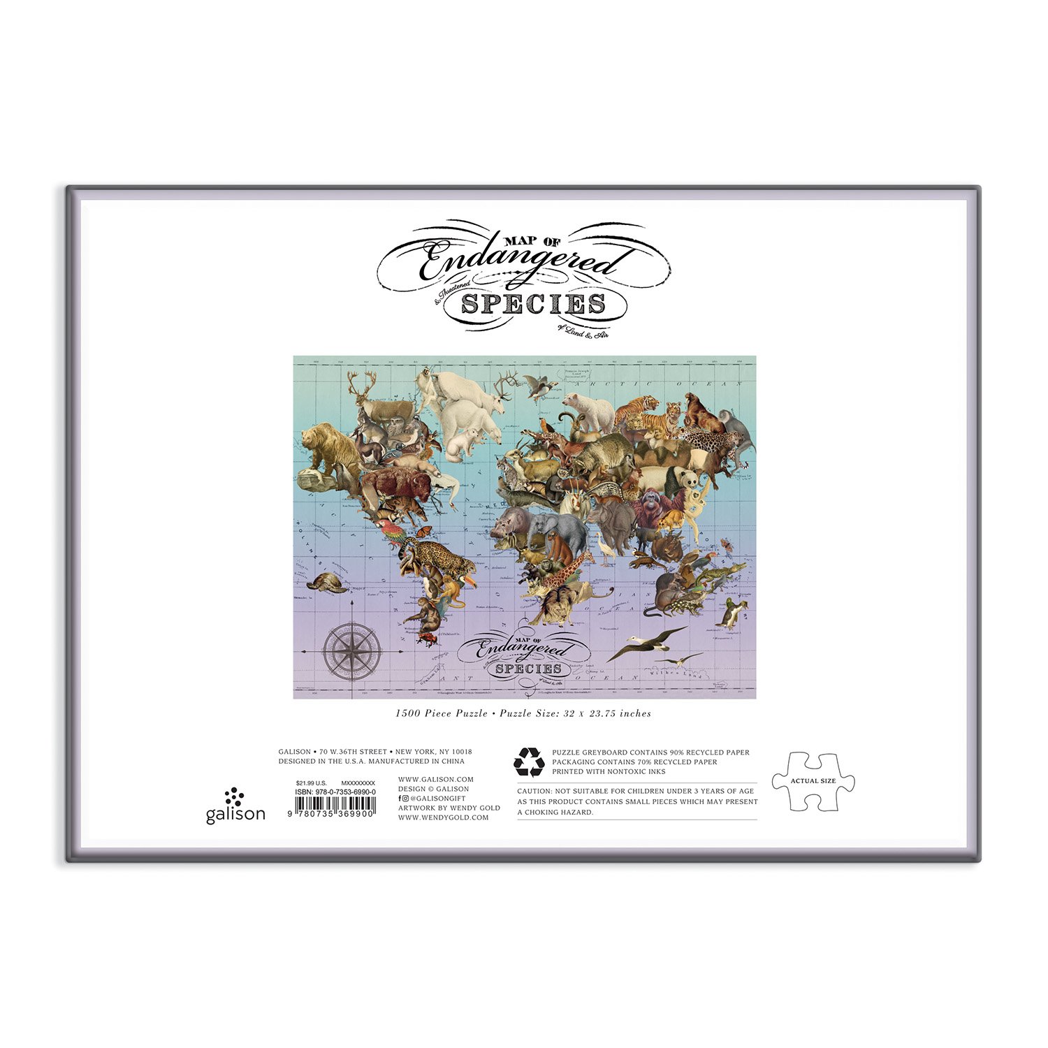 Wendy Gold Endangered Species 1500 Piece Jigsaw Puzzle - 5