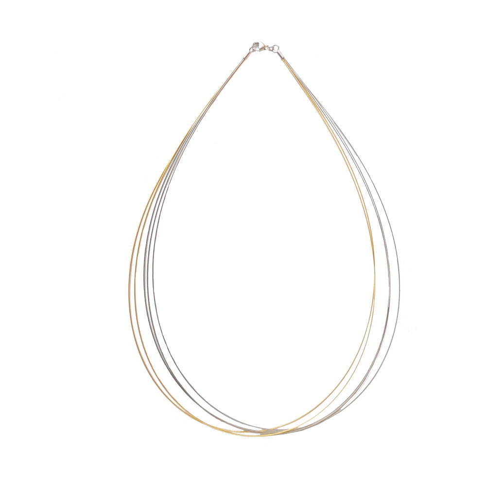 Wire halsrem bicolor