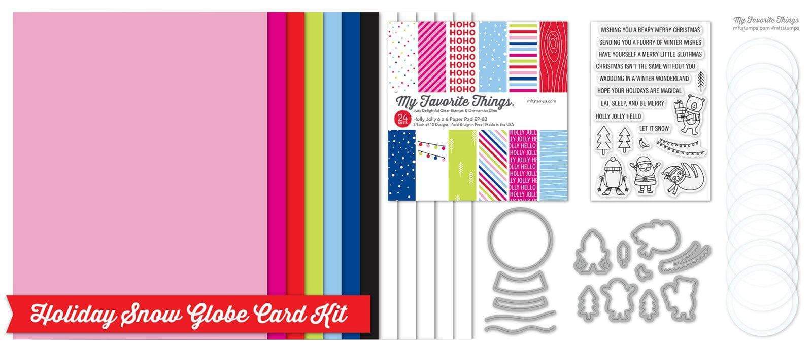 MY FAVORITE THINGS -Holiday Snow Globe Card Kit