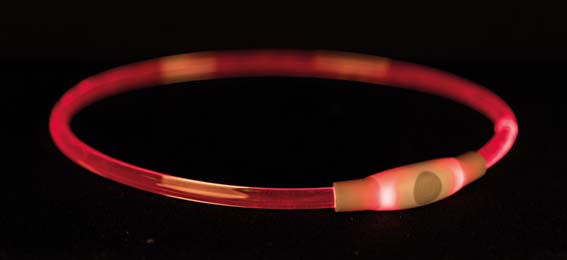 Trixie Flash Light Ring dogcollar - L/XL Multi-coloured