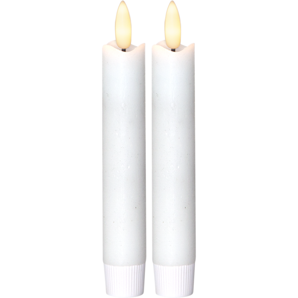 LED Antikljus Vit 2-pack 15cm