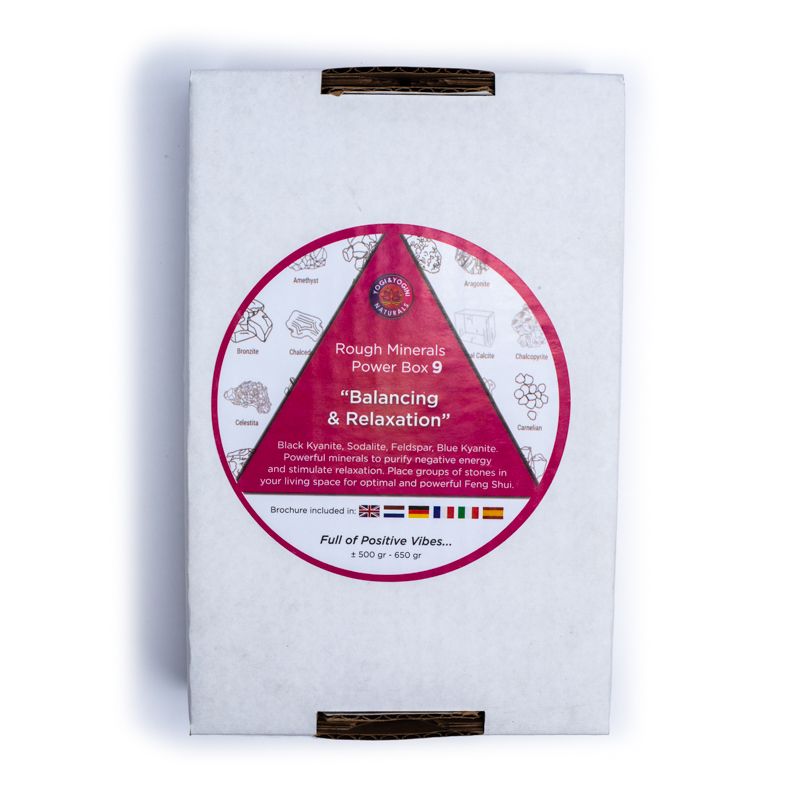 Rough Minerals Power Box 9 Balancing & Relaxation  ±500-650 Gr. - 2