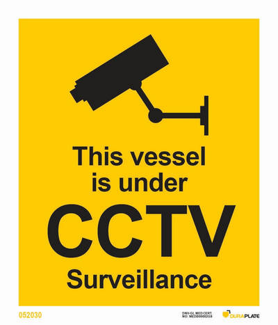 "This vessel is under CCTV surveillance" sign - IMPA 33.2896