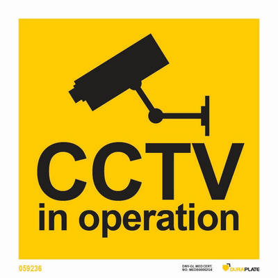 "CCTV In operation" skylt - IMPA 33.2974