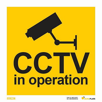 "CCTV In operation" skylt - IMPA 33.2974