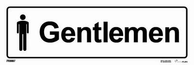 "Gentlemen" skylt - IMPA 33.2920