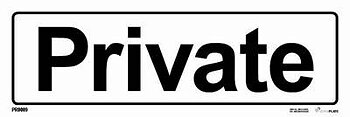"Private" skylt - IMPA 33.2909