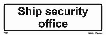 "Ship security office" sign - IMPA 33.2895